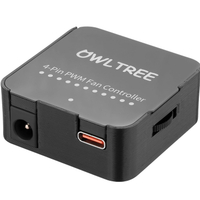 12V 4 Pin PWM Fan Speed Controller PC Fan Hub 6 Fans Supported Powered by Type-C PD3.0 QC 3.0 and DC