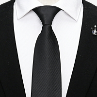 拉鍊領帶 拉繩領帶 領帶 男士正裝商務黑色職業結婚新郎韓版懶人藍色拉鍊免打領帶女工作『KLG1035』