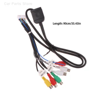 20 P Plug Car Stereo Radio RCA Output AUX Wire Harness Wiring Connector Adaptor Subwoofer Cable 4G SIM Card Slot Car Radio Cable