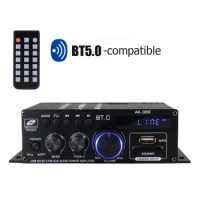 AK380 HiFi FM Audio Amplifier 2.0 Channel Digital Subwoofer Speaker Amplifier For Karaoke Home Sound System