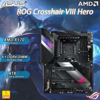 ASUS ROG CROSSHAIR VIII HERO ATX Motherboard Socket AM4 for AMD Ryzen 9 PRO 3900 5950X 5900X AMD X570 Chipset 4x DIMM Max. 128GB