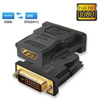 High Quality 1080P DVI 24+1 Male To HDMI-Compatible Female Cable Converter Adapter For PC TV BOX PS3 Laptop Monitor HDMI To DVI