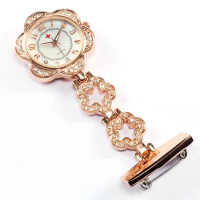 60pcs New Nurse Watch Pendant Watch Movement Ceramic Pocket Watch Diamond Gift Watch