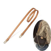 100% Genuine Leather Bag Strap for LV Pochette Acceessories Bags Shoulder Straps Handbag Belt Replacement Purse Strap