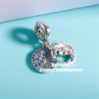 925 Sterling Silver Frozen Elsa & Nokk Dangle Charm Bead with CZ Fits All European Pandora Bracelets