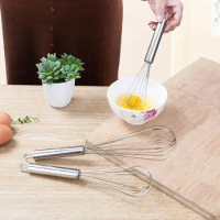 Egg Beater Mixer Hand Stainless Steel Cooking Tool Egg Cream Stirring Whisk Manual Kitchen Baking Tool Accessories