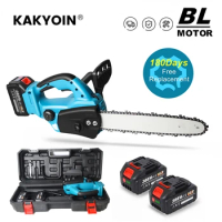 KAKYOIN 3200W 12 Inch Cordless Lubricating Oil Chainsaw Brushless Electric Chainsaw Lithium Battery Wood Cutter Garden Tools