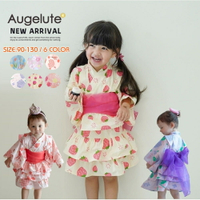 Augelute 兒童日式浴衣套裝 女寶寶蛋糕裙套裝 23002