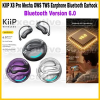 KIIP X8 Pro Mecha OWS TWS Earphone Bluetooth Earhook - Bluetooth Version 6.0 Purple