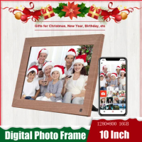 Tomfoto 10 Inch WiFi Digital Photo Frame Smart Digital Picture Frame 1280*800 IPS Touchscreen 16GB Auto Rotation Christmas Gift