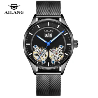 AILANG Double Tourbillon Mechanical Watch Fashion Business Men Automatic Watch Waterproof Mens Sport Watches Relogio Masculino