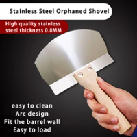 Smoothing Trowel Stainless Steel Wall Paint Plaster Shovel Putty Knife Scraper Paint Feeder Filler Shovel Construction Tools