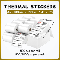 A6 Thermal Label Waybill Sticker Roll / Stack Fold Type (100mm x 150mm x 500/2000Pcs) Stationery