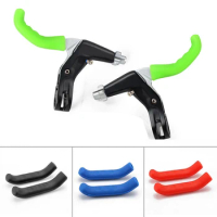 2pc Mountain Bike Handle Bar Grip Wrap Bicycle Brake Lever Non-slip Cycling Protection Cover Protector Sleeve MTB Fixed Gear