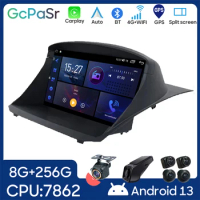Android For Ford Fiesta Mk 6 2008 - 2019 Car Radio GPS Navigation Multimedia Stereo Player Carplay QLED 5G WIFI BT No 2 din DVD