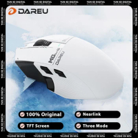 Dareu A980Pro Max Wireless Mouse Nearlink TFT Screen Three Mode Low Latency PAW3395 Sensor Gaming Mouse Magnesium Alloy Key Gift