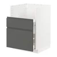 kabinet dasar u wastafel TALLSJÖN, putih/Voxtorp abu-abu tua, 60x60 cm
