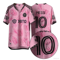 New1 เสื้อยืดแขนสั้น พิมพ์ลาย Messi 10 Inter Miami Trcal Jersey พลัสไซซ์ 2023-2024