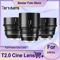 7artisans 35mm 50mm 85mm T2.0 Spectrum Full Frame Cine Lens for Sony A7 Nikon Z5 Z50 Canon R5 R6 L Mount