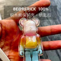 Bearbrick 100% Protective Shell Transparent Building Block Bear Accessories Bear Brick Bear Key Chain Pendant Protective Case