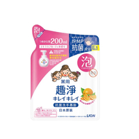 日本獅王趣淨洗手慕斯補充包200ml 清爽柑橘