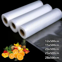 3pcs Food Vacuum Sealer Storage Saver Bags Vacuum Plastic Rolls Bags For Kitchen Vacuum Sealer to Keep Food Fresh