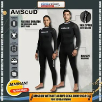 AmScuD Wetsuit Active Gen3 3mm / Pakaian Scuba Diving / Baju Diving / Wetsuit Diving / Pakaian Divin