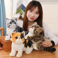 Quà sinh nhật Garfield Đồ chơi bằng vải nhung lông hình mèo giống như thật Bông hồi nhồi bông Mèo Nh