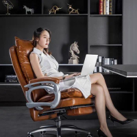 Senior Lazy Sofa Office Chair Leather Recliner comfortable Home Boss Gaming Chair Executive Sillas De Oficina Office Furniture