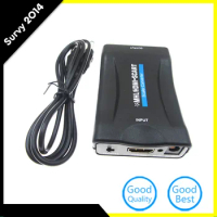 1080P Scart To HDMI Scaler Converter Audio Video Adapter for DVD STB +USB Cable diy electronics