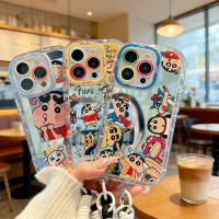 เคสโทรศัพท์กระจกลายเครยอนชินจังสุดน่ารัก เหมาะสำหรับ iPhone รุ่น NYJMK1216&1217&1218