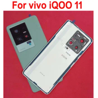 Best Housing Rear Case For vivo iQOO 11 V2243A Back Battery Cover Phone Shell Lid with Camera Frame Glass Lens + Adhesive