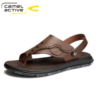 Camel Active New PU Leather Fashion Comfortable Leisure Buckle Strap Brand Men Shoes Beach Sandals