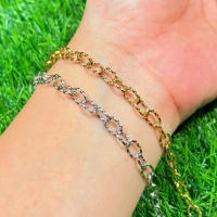 (kait lobster 750)gelang titanium paperclip ulir model super mirip emas