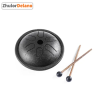 5.5 Inch Lotus Tongue Drum Ethereal Percussion Instrument Steel Tongue Pocket Drum Steel titanium Alloy With Stick