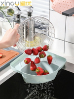 三角瀝水籃廚房水槽過濾洗菜盆塑料吸盤收納置物架洗碗池掛籃