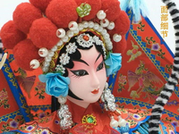 。老北京娟人娃娃絹人人偶手工藝品擺件外事禮品京劇人物臉譜穆桂
