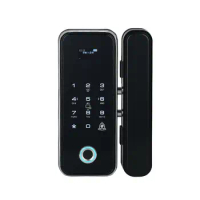Office Smart Lock Glass Door Fingerprint Lock Non Punching Electronic Password Door Lock Access Control