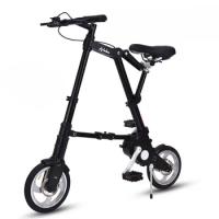 8-10 Inch Foldable Bike Aluminum Alloy Ultra Light Mini Bicycle Adult Office Worker Commuter Solid Tires Bicycles