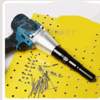 Brushless electric rivet gun, rechargeable rivet pulling gun, fast rivet pulling gun, automatic rive