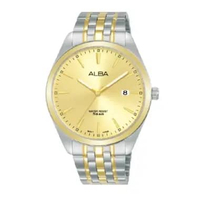 Jam Tangan Alba Pria AS9Q98 Silver Gold Original Garansi Resmi