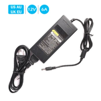 12V6A US/AU/UK/EU AC DC Adapter With IC Chip Switching Power Supply 12V 72W For LCD TV Monitor Adapter Converter TV DVR Charger