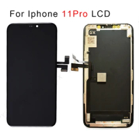 10PCS/LOT Black GX OLED For iPhone 11 pro LCD Screen Display with Glass Touch Assembly for iphone 11 pro max lcd Replacement HE