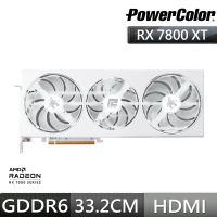 PowerColor 撼訊 RX7800XT Hellhound White 16G OC GDDR6 256bit AMD 顯示卡