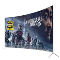 Wholesale Metal Frame 4K UHD LED TV Curve 55 65 75 Inch Smart wifi Television TV