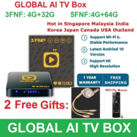 Original 2023 Global Ai 5FNF tv box voice control hot in Singapore Malay Korea Japan chinese HK TW USA CA pk Evpad 6p 6s 5p 5s