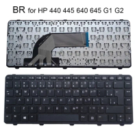 New Brazilian Keyboard For HP ProBook 440 445 640 645 G1 G2 430 G2 Brazil Portuguese Laptop Replacement Keyboards Black Frame