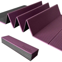 Foldable Yoga Mat Knee Pad- Easy to Storage Travel Yoga Mat Foldable Lightweight for Fitness - Anti Slip Folding Exercise Mat