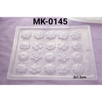 MK145 - Cetakan mika cetakan coklat fondant pudding bunga flower THK