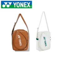 YONEX Badminton Bag 2 Rackets PU Leather Waterproof Sports Bag Competition Training Fashion One Shoulder Sports Racket Bag